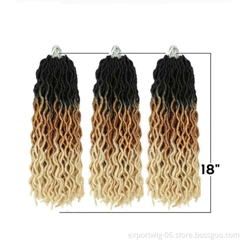 Wholesale Cheap Wavy Gypsy Locs Crochet Hair Extensions Gypsy Wave Locks Braiding Hair Ombre Color Synthetic Fiber Faux Locs